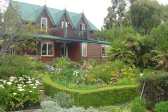 Landscaped gardens at Awatuna Homestead